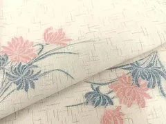 平和屋着物＊夏物 紗紬 幾何学文様 正絹 逸品 AAAX2271jd