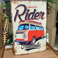 新品 サインボード ブリキ看板 プレート A4 サーフ Rider アメリカン雑貨 インテリア 小物