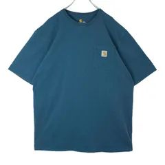 カーハートCarhartt胸ポケTシャツ半袖Tシャツ胸ポケット紺ネイビーフェード無地ワンポイントoriginalfitオリジナルフィットvintageヴィンテージ40122