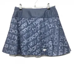 ニューバランスゴルフ メッシュスカート ネイビー系 ロゴ総柄 ウエストゴム 裏地付き レディース 1(M) ゴルフウェア New Balance