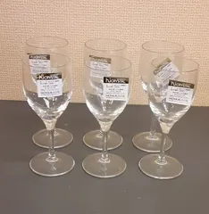 HOYAクリスタル、強化ガラス「ハイクリスタル」ワイングラス🍷六個セット　ミニワイン　食前酒