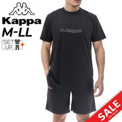 カッパ 半袖Tシャツ ハーフパンツ メンズ 上下 Kappa トレーニングウェア セットアップ 吸汗 速乾 UVカット ランニング ウェア スポーツウェア 上下組 機能性 男性 運動  メンズウエア 紳士 服/215-323-340
