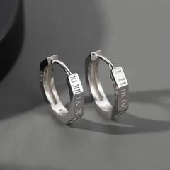 シンプル シルバー フープ リング ピアス 韓国 ストリート ユニセックス