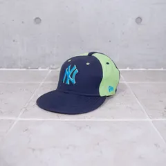NEW ERA ニューエラ NEW YORK YANKEES CAP ニューヨーク ヤンキース キャップ ネイビー 緑 (used)