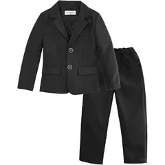 [LOLANTA] 男の子 フォーマル スーツ キッズ 無地 2点セット ジャケット ズボン 子供服 男の子 紳士服 入学式 卒業式 入園式 結婚式 発表会 七五三 ブラック
