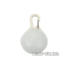 ペットにも使えるLEDライトキーホルダー　充電式　ホワイト