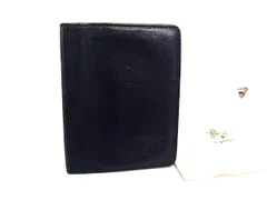 IL BISONTE イルビゾンテ レザー 二つ折り カードケース カード入れ パスケース 定期入れ メンズ レディース ネイビー系 DJ3509