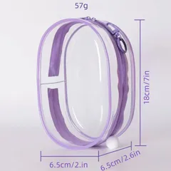 パープル おもちゃ用　クリアポーチ　ラブブ　保護ケース＆防塵ボックス 1/2/3世代対応 多機能　ホルダー付き　おしゃれな