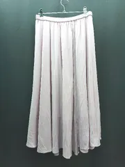 ◇ anatelier ウエストゴム 無地 薄手 ロング ギャザー スカート サイズ38 ピンク レディース E  【1310130018882】