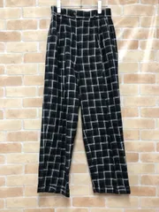 【中古】 6 ロク チェックパンツ 8614-299-0400 ブラック×グリーン 34 111432955
