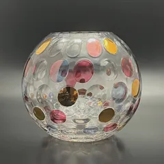 未使用⭐︎ボヘミアンガラス　花瓶 未使用 ボヘミアン グラス 花瓶 金彩 青 - メルカリ