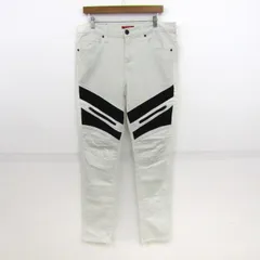 ゲス スキニーパンツ ボトムス ジップポケット ホワイトデニム メンズ 33サイズ 白×黒 Guess 【中古】のサムネイル