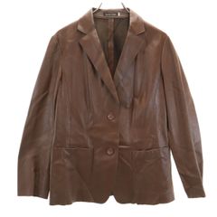 レア✨byHOMEOSTYLE ラムレザー テーラードジャケット ブラウン L