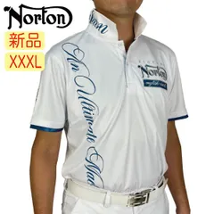 【新品・未使用】ラスト1点！ ホワイトXXXLサイズ ノートンゴルフ  半袖ポロシャツ 232NN1206B 吸汗速乾 接触冷感 大きいサイズ スモーク エフェクト ポロ ゴルフウェア Norton