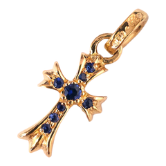 クロムハーツ / CHROME HEARTS　CHクロス ベビーファットチャーム　22K with パヴェサファイア