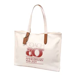 コーチ C7072 トートバッグ ハンドバッグ SDGs 100パーセント リサイクル キャンバス キャンバス レザー 本革 白 ホワイト white 茶 ブラウン brown COACH