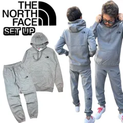 ザ ノースフェイス The North Face セットアップ NF0A89FC/NF0A8C1W グレー パーカー 上下 ボトムス ジョガーパンツ メンズ 2点セット ロゴ 裏起毛 THE NORTH FACE 新品 正規品 未使用品