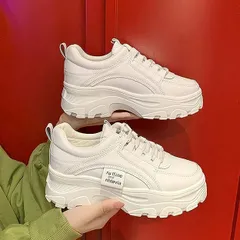 スニーカー レディース 未使用 厚底スニーカー ダッドシューズ ダッドスニーカー 身長アップ ウォーキングシューズ 韓国 美脚 脚長効果 日