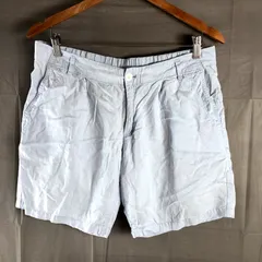 ユニクロ UNIQLO ショートパンツ 薄手 麻混 シンプル 水色 ブルー系 ライトブルー Lサイズ 2025072600062