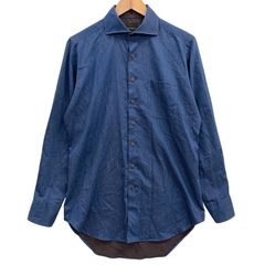 サルトリアデルグロッソ シャツ ポリエステル メンズ ブルー【AFB7】