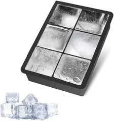 [新品※未使用] 製氷皿 食品級シリコン製 製氷器 四角型5cm キッチン 飲食店 家庭用 氷作る容器 取出し簡単 蓋付き (8格)のサムネイル