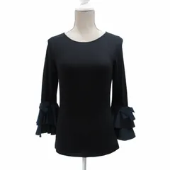 ポールカ PAULE KA 美品 カットソー フリル 黒 ブラック Mのサムネイル