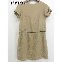 ◇ anatelier アナトリエ シルク混 半袖 膝丈 ワンピース サイズ36 ブラウン レディース  【中古】 【1109080002399】