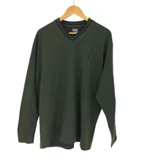 ポロバイラルフローレン Polo by RALPH LAUREN リブライン Vネックカットソー ポニー刺繍 メンズ  3L