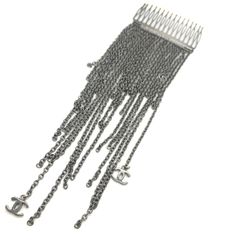 シャネル チェーン ココマーク カンザシ ヘアアクセサリー シルバー  CHANEL ABランク 中古