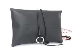 保存袋付　DIESEL ブラック 2way レザー　ハンドバッグ　クラッチバッグ ads011_top2.jpg