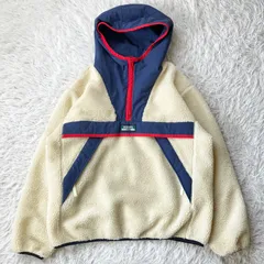 エックスガール   フリース  ボア ジャケット  古着  ハーフジップ  アイボリー  3568