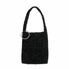 ANTEPRIMA アンテプリマ ワイヤーバッグ ショルダーバッグ ブラック メタルリング レディース 日本製