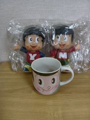 ヤン坊マー坊マグカップ&フィギュア貯金箱セット