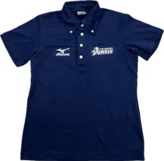 MIZUNO ☆ ミズノ 徳島ボルティス 速乾 ポロシャツ 半袖 ネイビー SS 男女兼用 春夏 サッカー フットサル スポーツ 観戦 応援 ■CE357