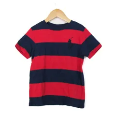 ポロ・ラルフローレン 半袖Ｔシャツ ボーダー トップス キッズ 男の子用 4/4Tサイズ レッド×ネイビー POLO RALPH LAUREN 【中古】