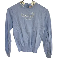 B057 mezzo piano junior メゾ ピアノ ジュニア セーター ニット ブルー ガールズ M 150