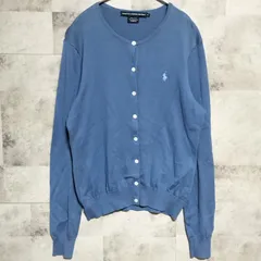【美品】RALPH LAUREN SPORT　PIMA COTTON カーディガン　XLサイズ　ブルー 水色　アンサンブル
