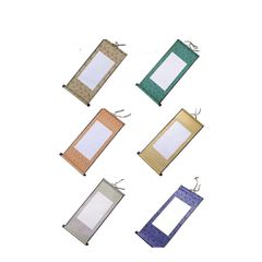 新品 やぶすまいるしょっぷ カッコイイ 掛け軸 空吊り 巻物 書道 パフォーマンス 書き初め 水墨画 水彩画 習字 インテリア 初心者 6色 セット