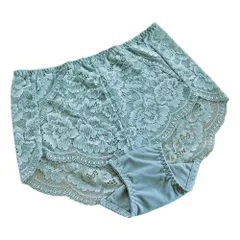 Karly Shop レースショーツ レディース 深履き すっぽり 透ける 花柄 ストレッチ 大きいサイズ エレガント 上品  s614