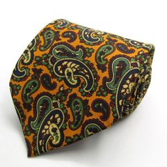 ダックス ブランド ネクタイ シルク ペイズリー柄 PO メンズ イエロー DAKS 【中古】