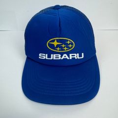 SUBARU スバル メッシュキャップ 帽子 企業ロゴ ロゴプリント ブルー Fサイズ メンズ レディース 古着 ストリート　ナード　アメカジ