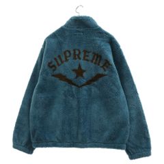 SUPREME (シュプリーム) 22SS Star Fleece Jacket バックアーチ スターロゴ ボア ジップ フリースジャケット ライトブルー