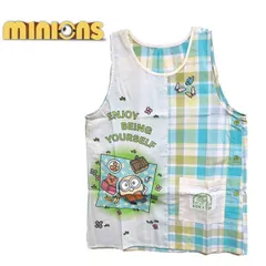 ミニオンズ ボブ グリーンエプロン (グリーン) キャラクター エプロン プリント ワッペン アップリケ 刺繍 おしゃれ タブリエ ラン型 タバード型 かわいい 主婦 介護士 保育士 先生 幼稚園 保育園 (22303012)