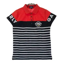 サイズ：0 PEARLY GATES パーリーゲイツ  半袖ポロシャツ ボーダー柄 ブラック系 [240101485212] ゴルフウェア レディース ストスト