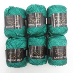 毛糸 エクトリー ヴォーグライトレーヨン Y31005  約50g(約350m) 6玉セット グリーン系 未使用品
