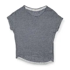 麻100% MACPHEE マカフィー トゥモローランド ボーダー柄 リネン カットソー 半袖Tシャツ サイズ 1 /日本製