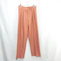 ◇ Θ me+em select ミームセレクト タックパンツ サイズL ブラウン レディース E  【1502060047593】