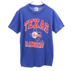 BIKE 90s USA製 オールド プリント 野球 半袖 Tシャツ M ブルー メンズ 古着 【240327】 メール便可