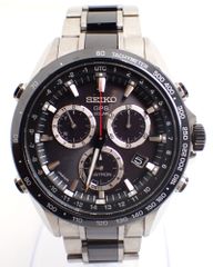 定価21万 美品 SEIKO(セイコー) アストロン SBXB029 8X82-0AH0-1 SS/CE GPSソーラー電波 黒セラミック×ステンレスコンビベルト メンズ 腕時計