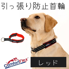 コンフォートフレックス 首輪 [レッド] Comfortflex ハーフチョーク  犬用 リミテッドスリップカラー